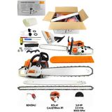 3 Hp 52 cc Zincirli Benzinli Ağaç Odun Kesme Makinesi 2.0kw 8.000 Rpm Hizar