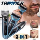 3 in 1 Saç Sakal Kesme Ense Burun Tıraş Makinesi Seti (4604)