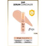 3 In 1 Serum Concealer Spf 50 Nemlendirici Göz Altı Kapatıcısı - 00 Light - Renkli