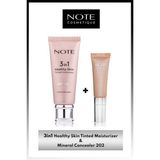 3 in 1 Tinted Ton Eşitleyici 50 SPF Krem & Mineral Concealer 202 Göz Altı Kapatıcısı Makyaj Seti - Nude Beige
