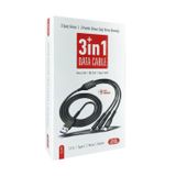 3 in 1 USB-A to Lightning – Type-C – Micro Şarj ve Data Kablosu | 3.1A 1.2m Hızlı Şarj İOS TypeC USB İphone İle Uyumlu Şarj Kablosu 66w | Salise Gösterir (CL99 66w)