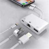3 In1 Şarj Adaptörü Lightning Type-C Girişini Kamera Fotoğraf Makinesi Lan Ethernet Girişine �