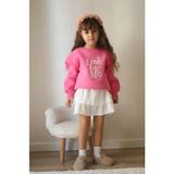 3 Ip Şardonlu Etekli Kız Çocuk Tarz Takım - 0P - Pembe - 9 - 10 Yaş
