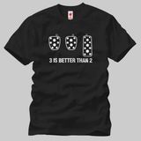 3 Is Better Then 2 Erkek Tişört - XL - Siyah
