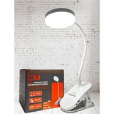 3 Işık Modlu LED Masa Lambası Mandallı, USB Şarjlı, Taşınabilir