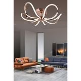3 Işıklı Kumandalı LED Plafonyer Avize Dimmerli - Bakır