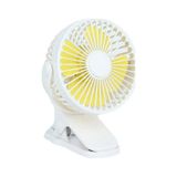 3 Kademe Şarjlı Mandallı 360° Taşınabilir Fan Vantilatör JH-006 Beyaz