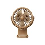 3 Kademe USB Şarjlı Mandallı 360° Taşınabilir Fan Vantilatör Soğutucu YM88221 - Kahverengi