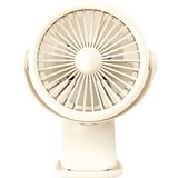 3 Kademe USB Şarjlı Mandallı 360° Taşınabilir Fan Vantilatör Soğutucu YM88221 - Krem