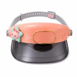 3 Kademeli Şarjlı Boyun ve Baş Fanı - Güneş Siperlikli Giyilebilir Mini Vantilatör (pembe)