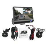 3 Kameralı 4'' Oto, Araç İçi Yol Kayıt Kamerası G-Sensör Full Hd 1080P