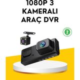3 Kameralı Araç Içi Dvr Kayıt Cihazı Ön Iç Arka Full Hd