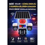 3 Kameralı Güneş Enerjili Wi-fi Güvenlik Kamerası 15mp Solar