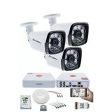 3 Kameralı Set - 5Mp Sony Seculens 1080P Full Hd Ahd Gece Görüşlü 6 Atom Led Güvenlik Kamerası Metal Kasa