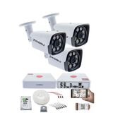 3 Kameralı Set - 5Mp Sony Seculensli 1080P Full Hd Ahd - Gece Renkli, 8 Ultra Warm Led, Colorvu Teknolojisi, Metal Aluminyum Kasa