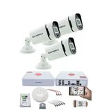 3 Kameralı Set - Gece Renkli 5Mp Sony Seculensli 1080P Full Hd Ahd - 4 Warm Led, Colorvu - Plastik Kasa