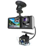 3 Kameralı Wifi Araç Içi Kamera Yol + Iç + Arka Kamera 1080P Full Hd