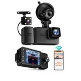 3 Kameralı Wifi Ekran Araç Kamerası FullHD Geniş Ön + Arka + Araç İçi Kamera Hareket Sensörü EF1313