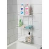 3 Katlı Banyo Rafı - Termo Plastik Kaplama Metal Şampuanlık - Üç Raflı