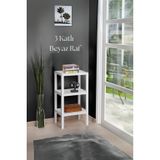 3 Katlı Beyaz Raf Kitaplık & Banyo Düzenleyicisi 73,5 cm-BRNS0048