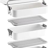 3 Katlı Bölmeli Lunchbox - Kilitli - Taşıma Saplı - Kaşık & Çatal Dahil - Mutfak Düzeni Için Pratik ve Düzenli Çözüm - Seçenek 1