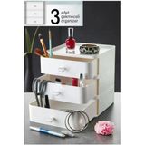 3 Katlı Çekmece Masa Üstü Organizer Makyaj Takı Kutusu Aksesuar Düzenleyici Toparlayıcı