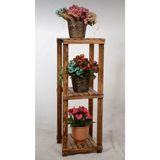 3 Katlı Dekoratif Ahşap Banyo Rafı Ayakkabılık Saksılık Mutfak Düzenleyici Raf 30X30X90