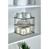 3 Katlı Metal Dolap Içi Düzenleyici Organizer - Siyah - 1