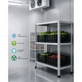 3 Katlı Paslanmaz Krom Raf Inox Soğuk Oda Rafı Buzhane Rafı Mutfak Banyo Islak Zemin Rafı Akvaryum Rafı 43X75 Cm 150 Cm 1.00 Mm