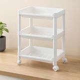 3 Katlı Tekerlekli Sepet Organizer Raf - 352X220x480 Mm
