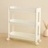 3 Katlı Tekerlekli Sepet Organizer Raf