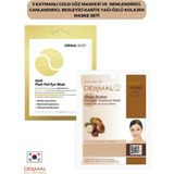 3 Katmanlı Gold Göz Maskesi Ve Nemlendirici, Canlandırıcı, Besleyici Karite Yağı Özlü Kolajen Maske Seti