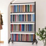 3 Katmanlı Metal Kumaş Teşhir Standı, Perde, Eşarplar ve Örnekler için Dayanıklı Organizatör, Ev Depolama Çözümü - 174 x 45 x 205 cm, Şık Tasarım ve Fonct