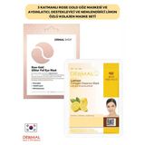 3 Katmanlı Rose Gold Göz Maskesi Ve Aydınlatıcı, Destekleyici Ve Nemlendirici Limon Özlü Kolajen Maske Seti 2 Adet