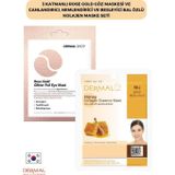 3 Katmanlı Rose Gold Göz Maskesi ve Canlandırıcı, Nemlendirici Ve Besleyici Bal Özlü Kolajen Maske Seti