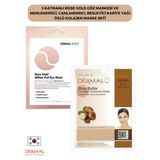 3 Katmanlı Rose Gold Göz Maskesi Ve Nemlendirici, Canlandırıcı, Besleyici Karite Yağı Özlü Kolajen Maske Seti