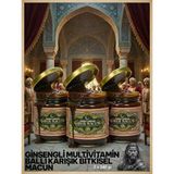 3 Kavanoz Harem-İ Lokman 3X240 Gr Ginsengli Bitkisel Pekmez Karışımlı Besin Anzeli Naturel Çakşır Otu Macunlu Ballı Polenli Multivitamin Bitkisel Besin Güç Ve Kuvvet
