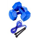 3 Kg Dambıl Ve Atlama Ipi Seti Egzersiz Seti Antrenman Seti 3 Kg 2 Adet 6 Kg Dambıl Seti