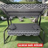 3 KİŞİLİK LÜKS SALINCAK KILIF SETİ SÜNGERSİZ KARAÇATI DESEN 164 * 47 CM