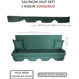 3 Kişilik Lüks Salıncak Kılıf Seti Süngersiz Yeşil 164*47