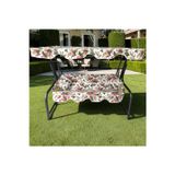 3 KİŞİLİK SALINCAK LÜKS KILIF SETİ 10CM SÜNGERLİ İNGİLİZ GÜLÜ 164*47*10