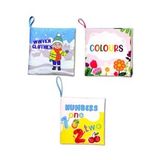 3 Kitap Tox İngilizce Kışlık Giysiler , Renkler ve Rakamlar Kumaş Sessiz Kitap E124 E129 E128 - Bez Kitap , Eğitici Oyuncak , Yumuşak ve Hışırtılı