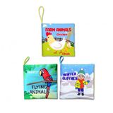3 Kitap Tox İngilizce Kışlık Giysiler , Uçan Ve Çiftlik Hayvanları Kumaş Sessiz Kitap E119 E124 E133 - Bez Kitap , Eğitici Oyuncak , Yumuşak