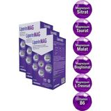 3 Kutu Liporinmag Magnezyum Complex (Sitrat, Malat, Bisglisinat, Taurat, L-Treonat) B6 200 Mg - Aromasız
