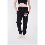 3 Lastikli Baskılı Eşofman Pantolon - Lacivert - XL