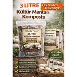 3 Litre Kültür Mantarı Kompostu Üreticiden Tüketiciye Activatörlü 4 Sayfa Ekim Kılavuzu