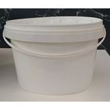 3 Litre Plastik Kova - Beyaz - 3 Lt Saplı - Sızdırmaz Kilitli Çok Amaçlı Kapaklı Kova - Boya Kovası , Zeytin Kovası , Saksı Vb Alanlarda Kullanılabilir - Gıda Uyumlu Değildir