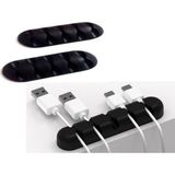 3 Lü 5 Kanallı Kablo Fiş Tutucu Düzenleyici Yapışkanlı Masa Şarj USB Kablosu Tutucu Toparlayıcı