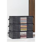 3 LÜ ANTRASİT PENCERELİ BAZA HURÇ 64X45X22