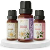 3 Lü Avantajlı Set Lofty Lavanta Yasemin Çiçeği Saf Uçucu Yağ (10ML) -%100 Doğal Esansiyel Yağ | Uyku, Rahatlama ve Aromaterapi Için Buhurdanlık ve Difüzör Yağı